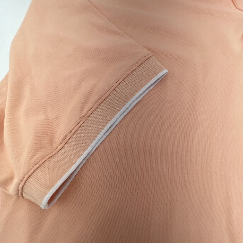 FootJoy FJ Golf Polo Shirt Men's 2XL Peach Pique Knit Stretch - Picture 2 of 5